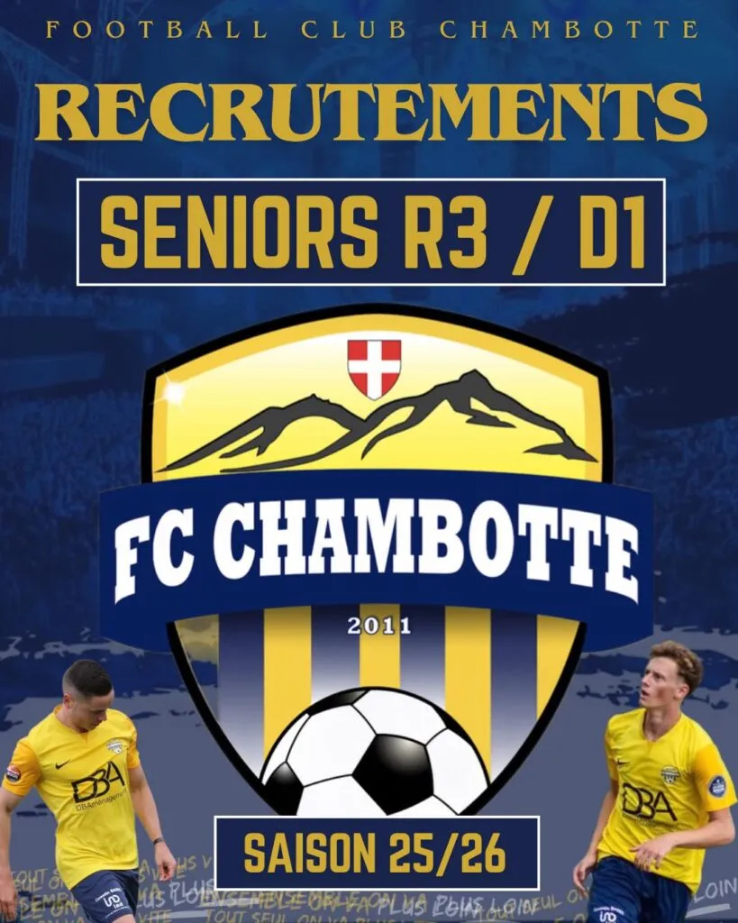 Test football en France 2025 – Inscription ouverte au FC Chambotte !